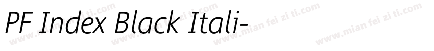 PF Index Black Itali字体转换